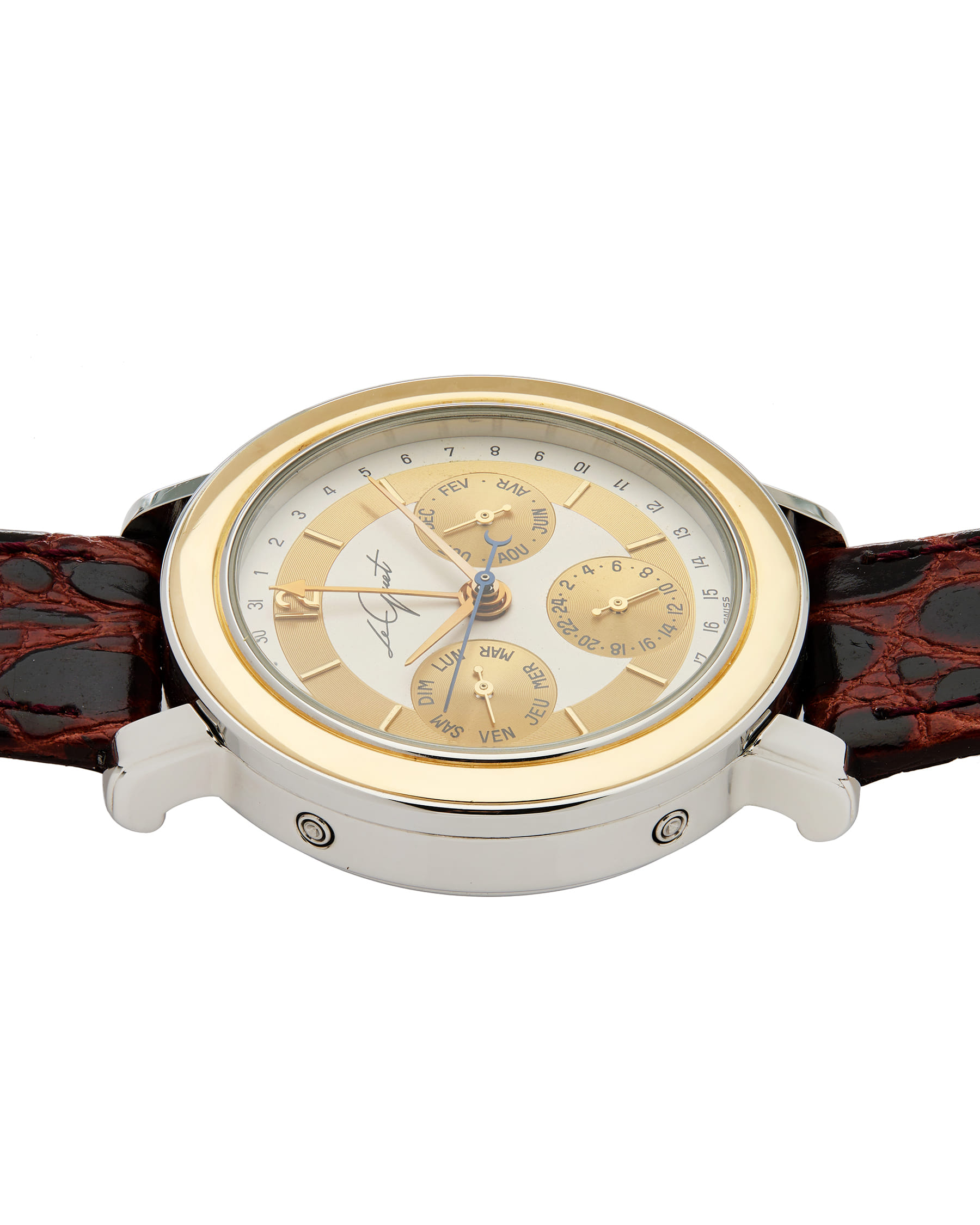 Le guet du temps steel gold automatic gmt ref 2630-3