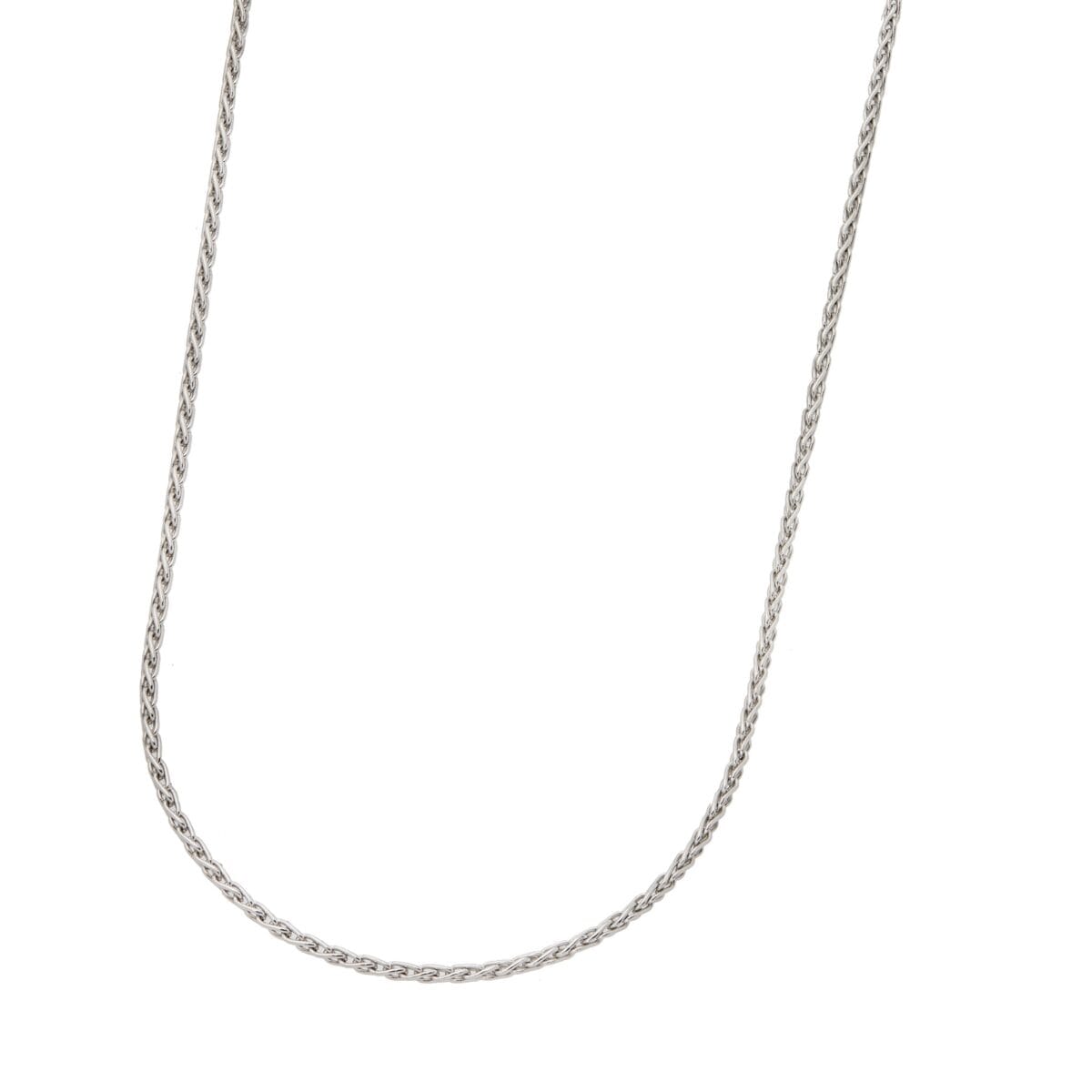 Collana maglia intrecciata in oro bianco