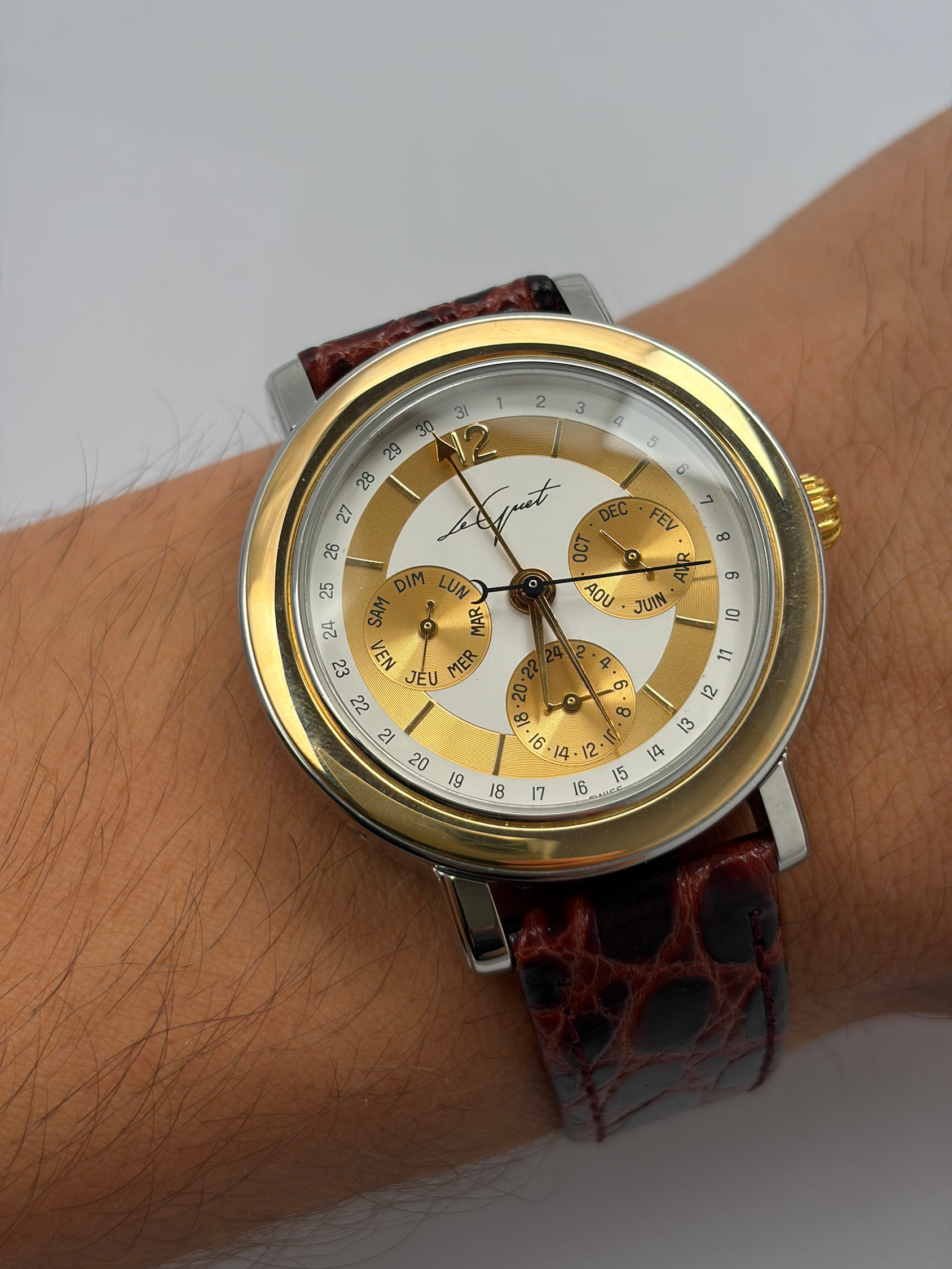 Le guet du temps steel gold automatic gmt ref 2630-7