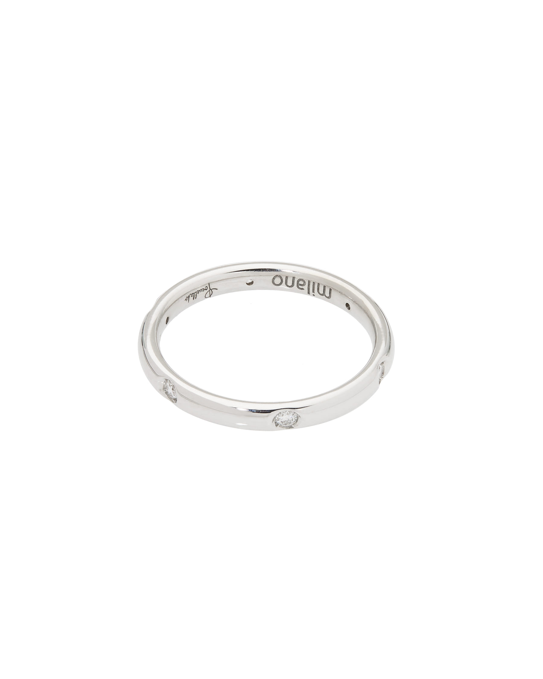 Fede pomellato lucciole in oro bianco con diamanti-2