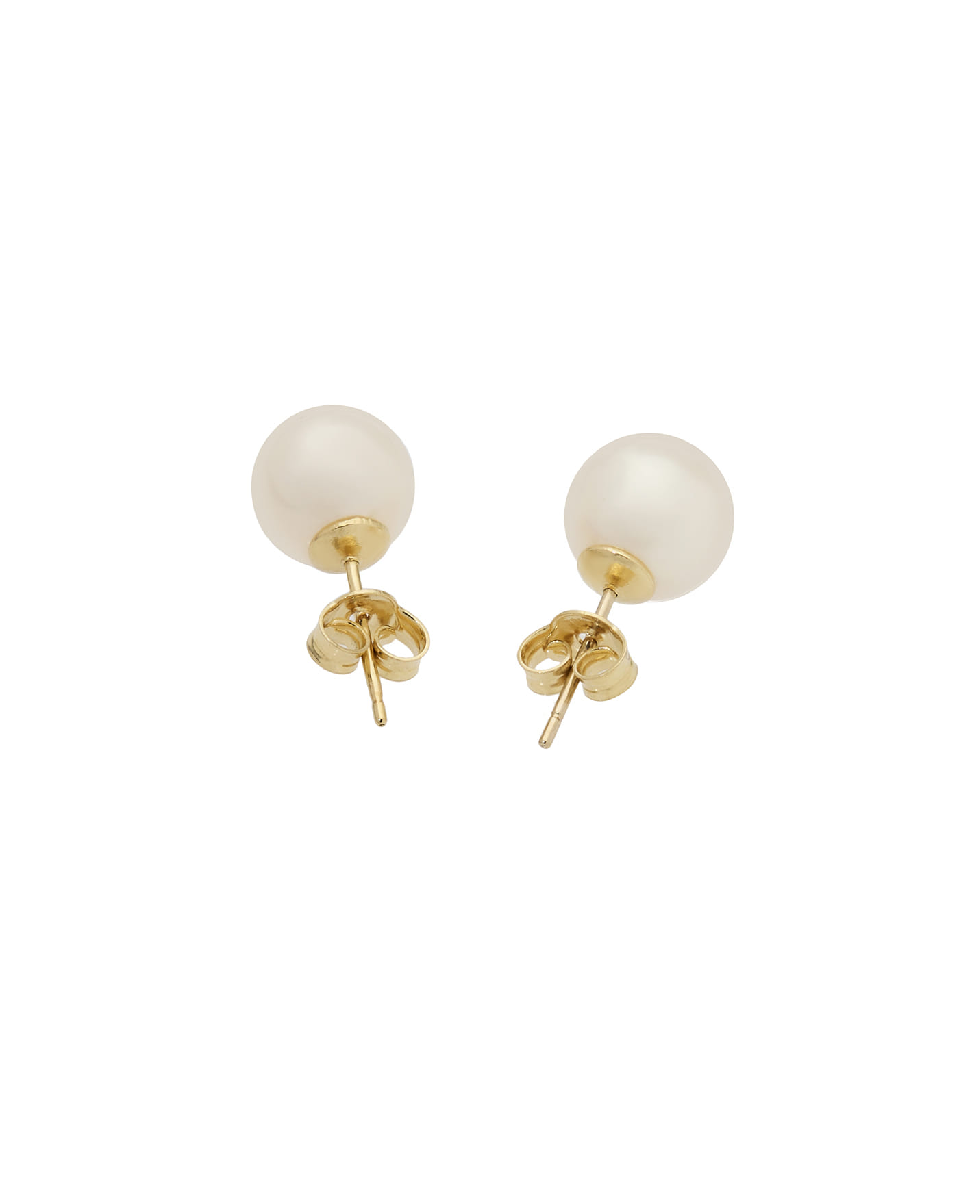 Orecchini con perle fiume 8 mm in oro giallo-2