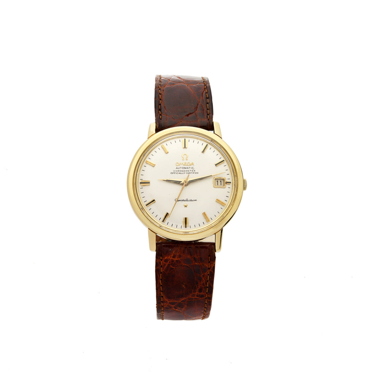 Omega constellation automatic date oro18 kt 36mm ref 168004/14-1
