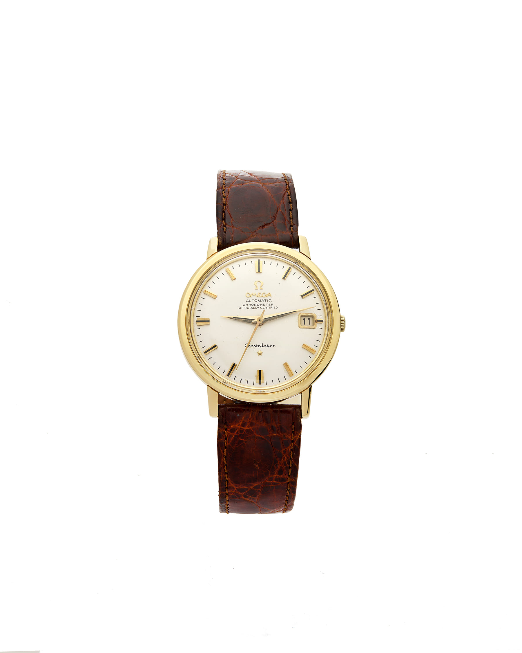 Omega constellation automatic date oro18 kt 36mm ref 168004/14-1