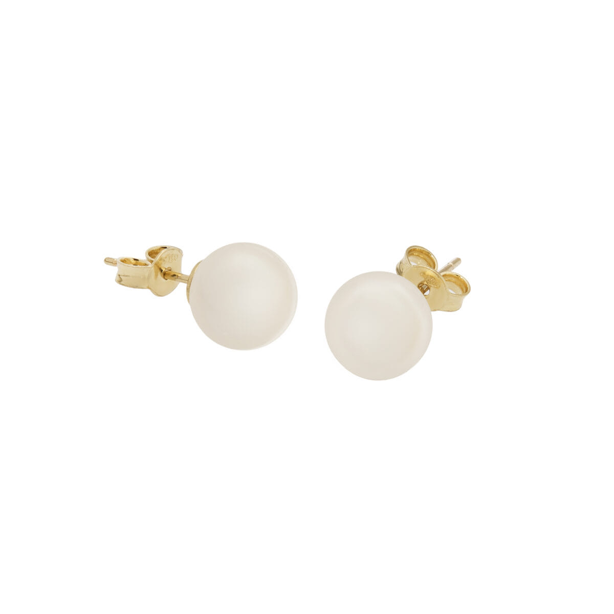 Orecchini con perle fiume 8 mm in oro giallo-1