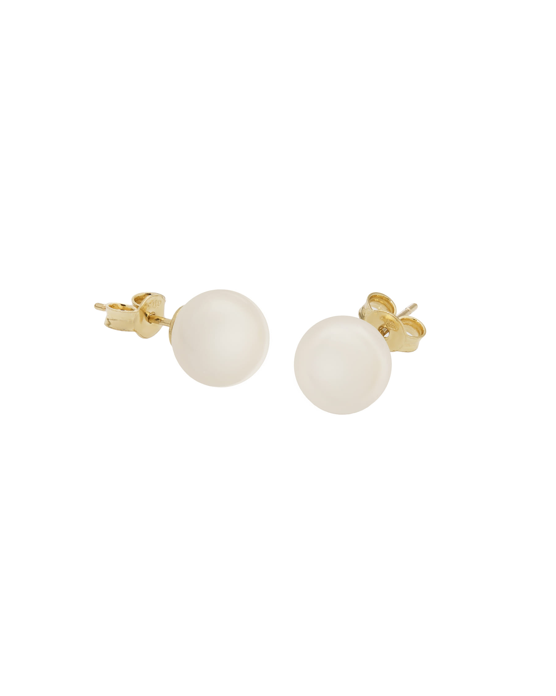 Orecchini con perle fiume 8 mm in oro giallo-1