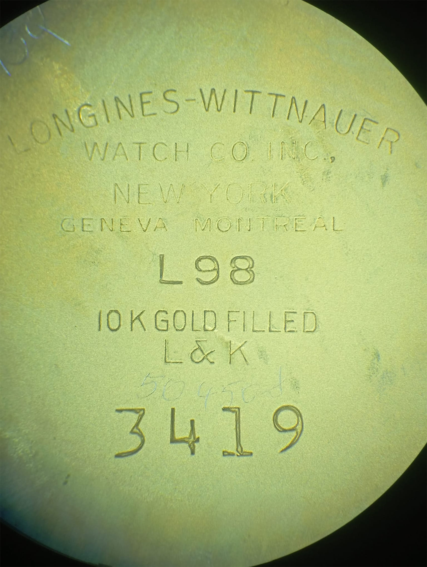 Longines wittenaur 10k gold filled cal 23z-9