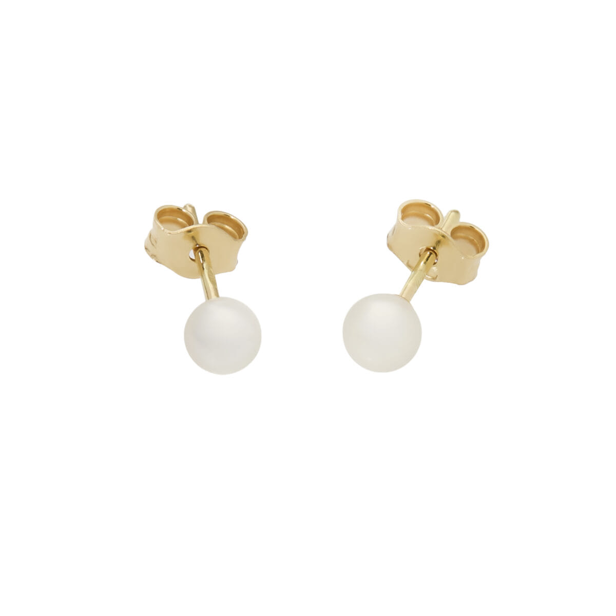 Orecchini perle fiume 4,5 mm in oro giallo-1