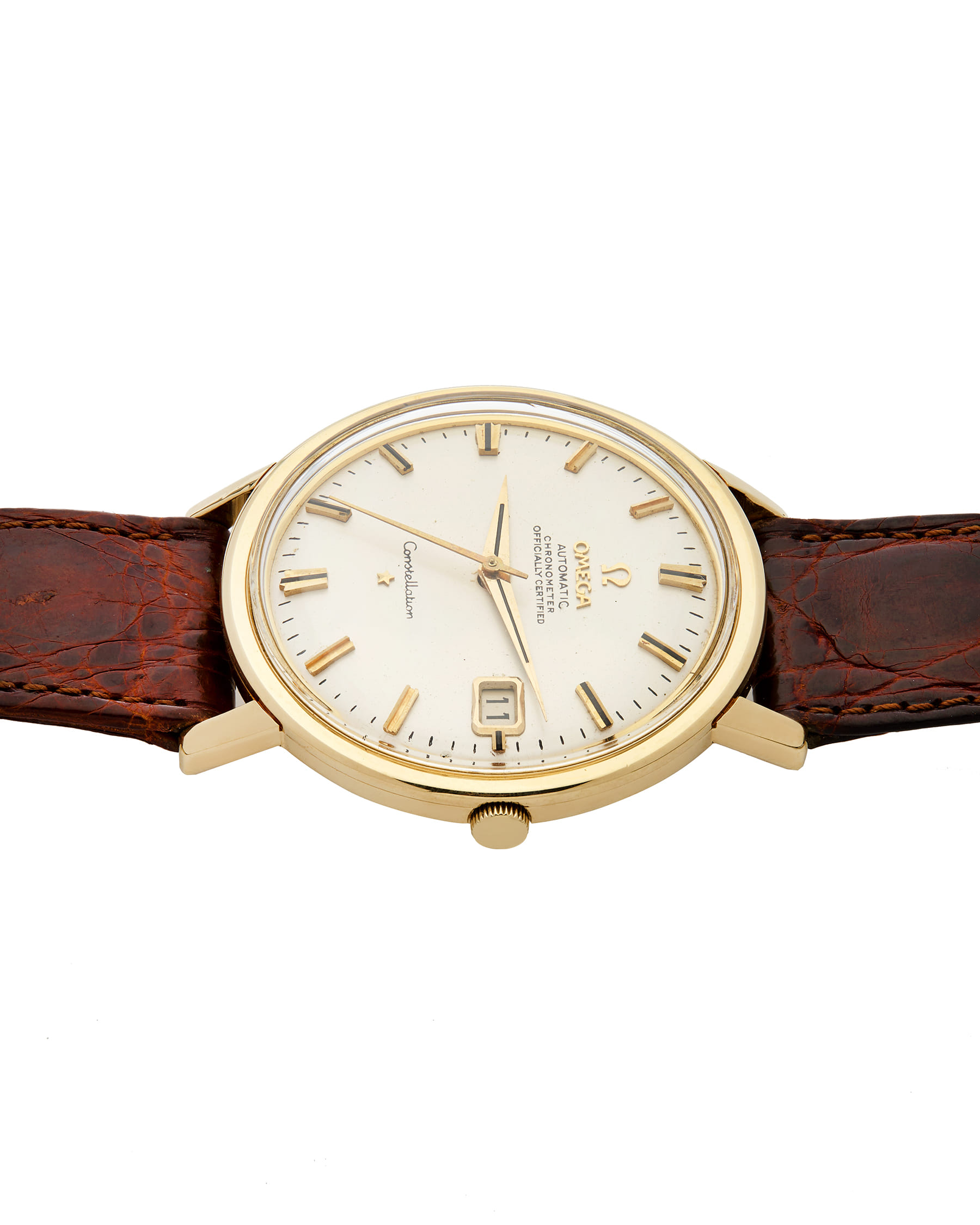 Omega constellation automatic date oro18 kt 36mm ref 168004/14-4