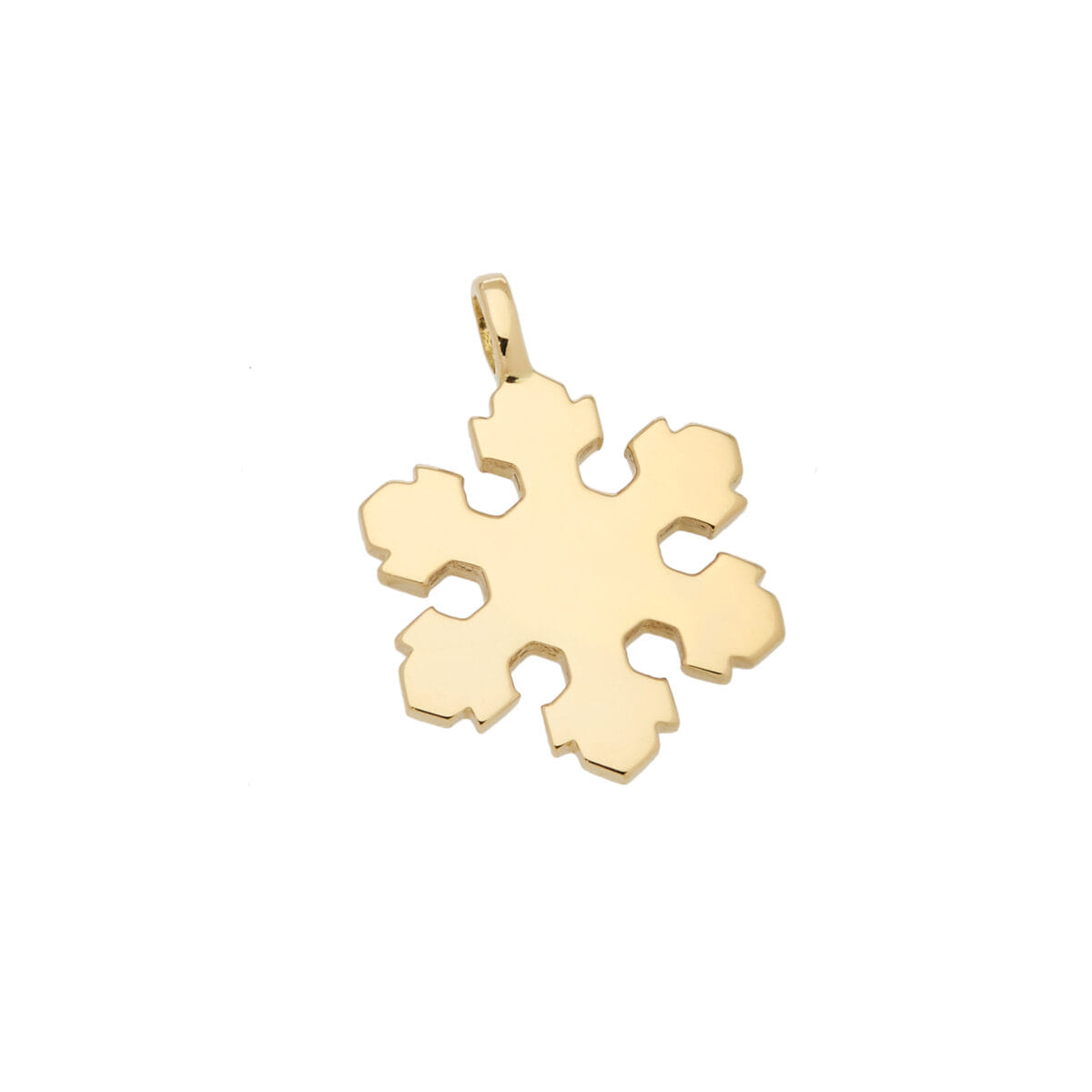 Ciondolo bulgari fiocco di neve in oro giallo-1