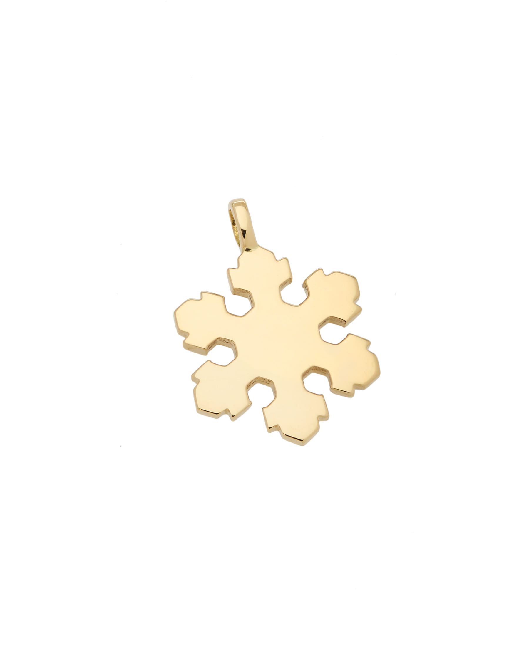Ciondolo bulgari fiocco di neve in oro giallo-1