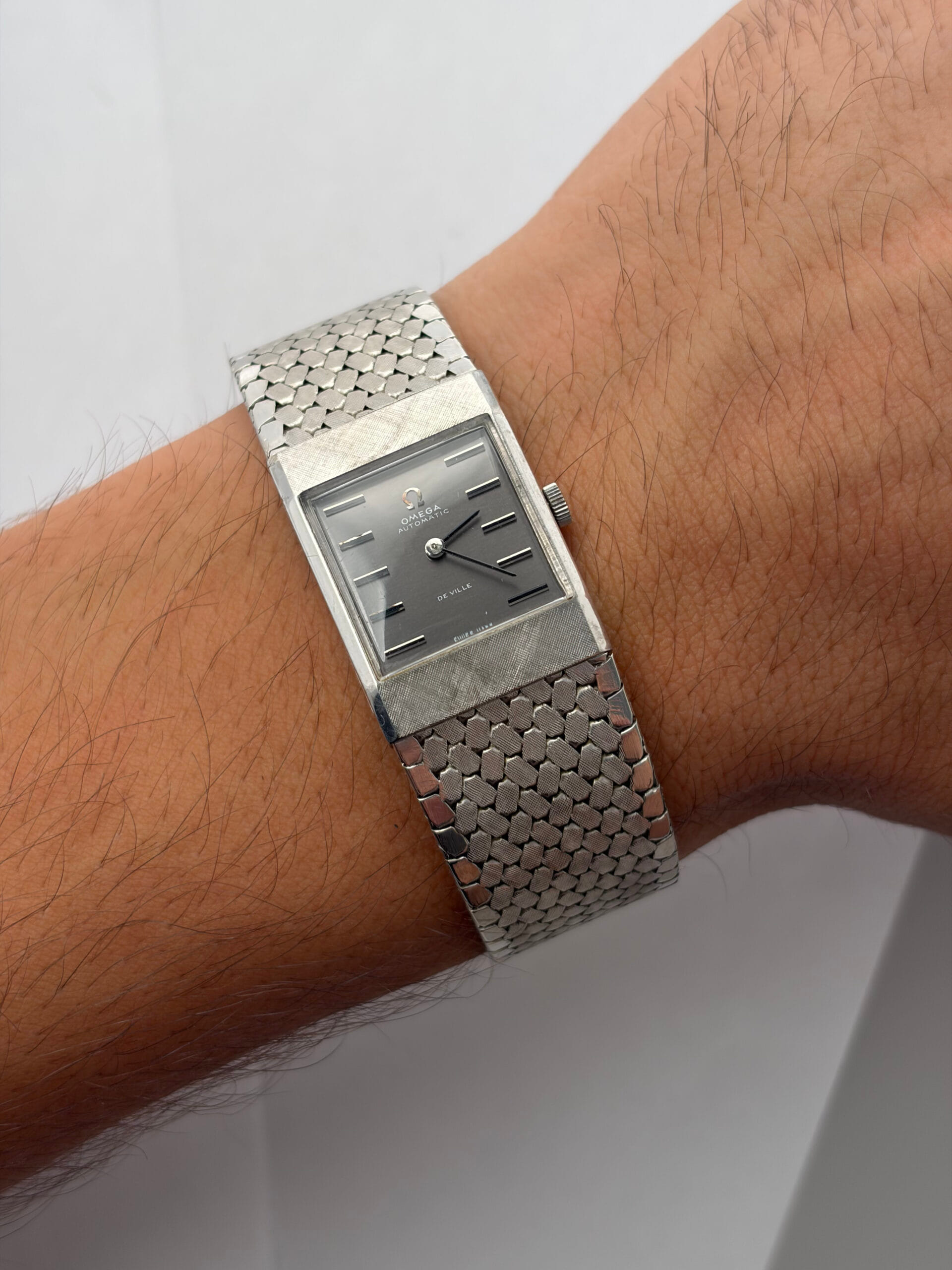 Omega de ville automatic 18kt white gold-9