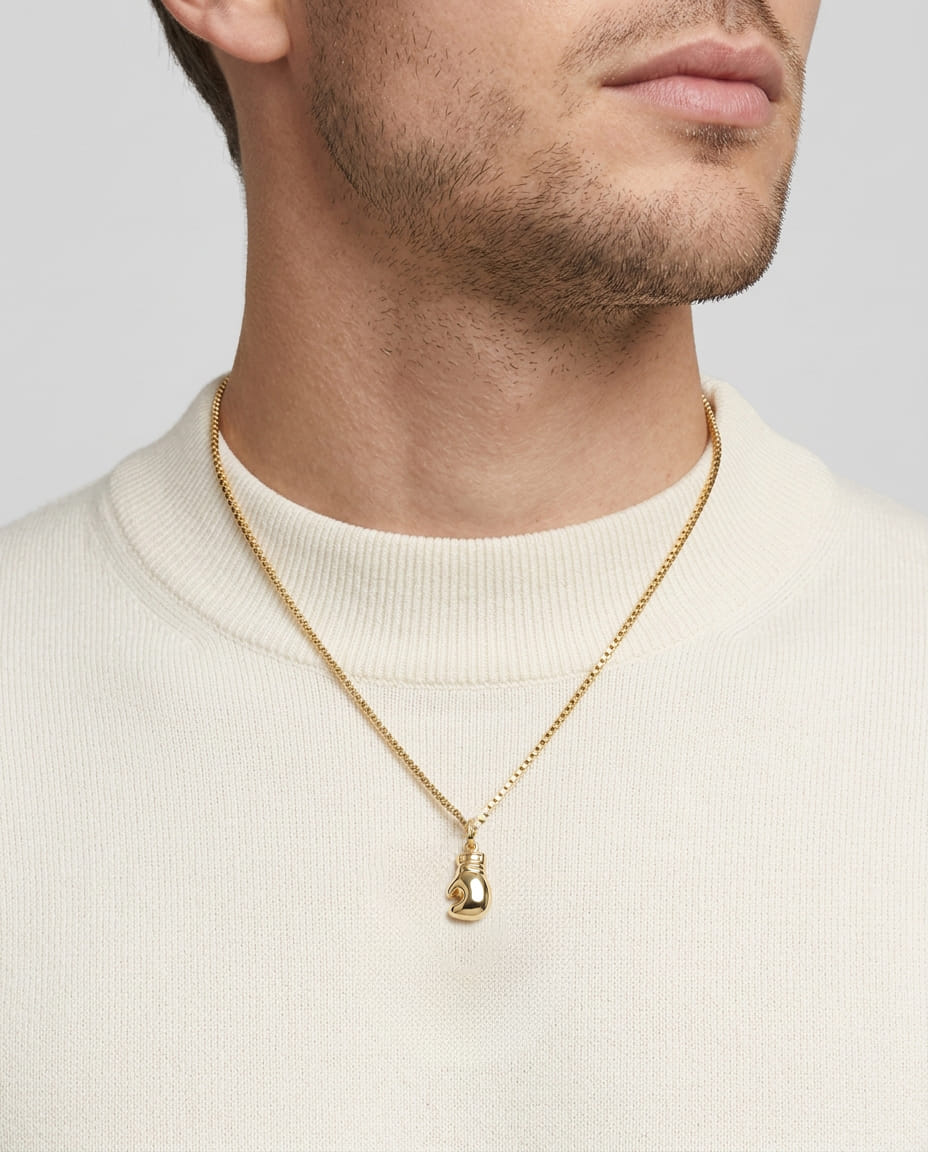 Ciondolo guantone oro giallo 18 kt-3