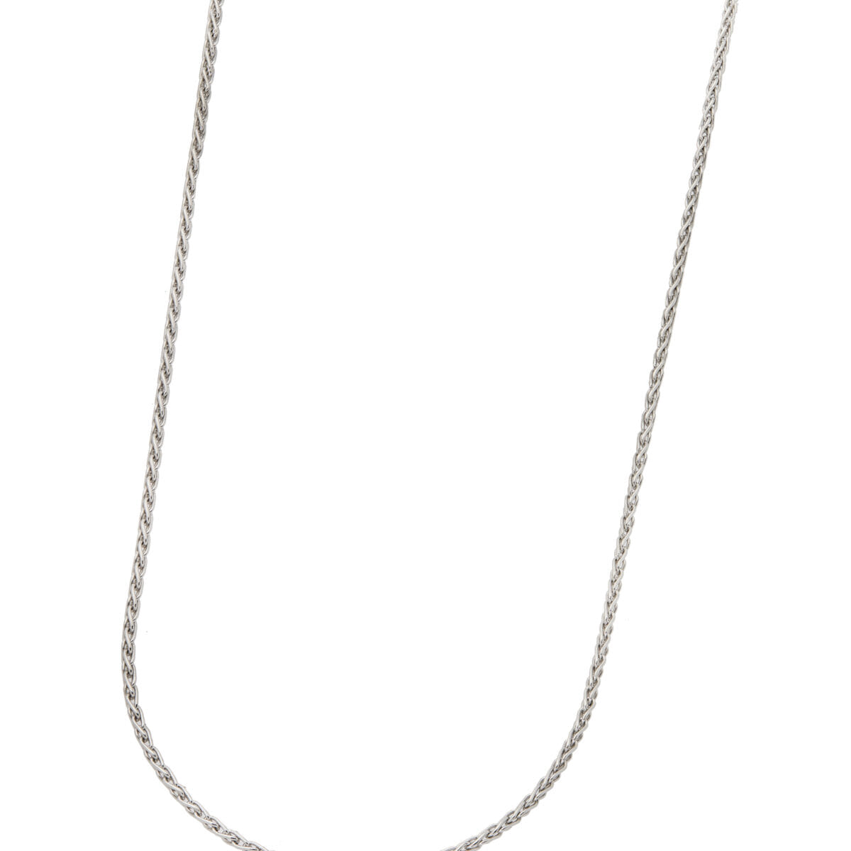 Collana maglia intrecciata in oro bianco-1
