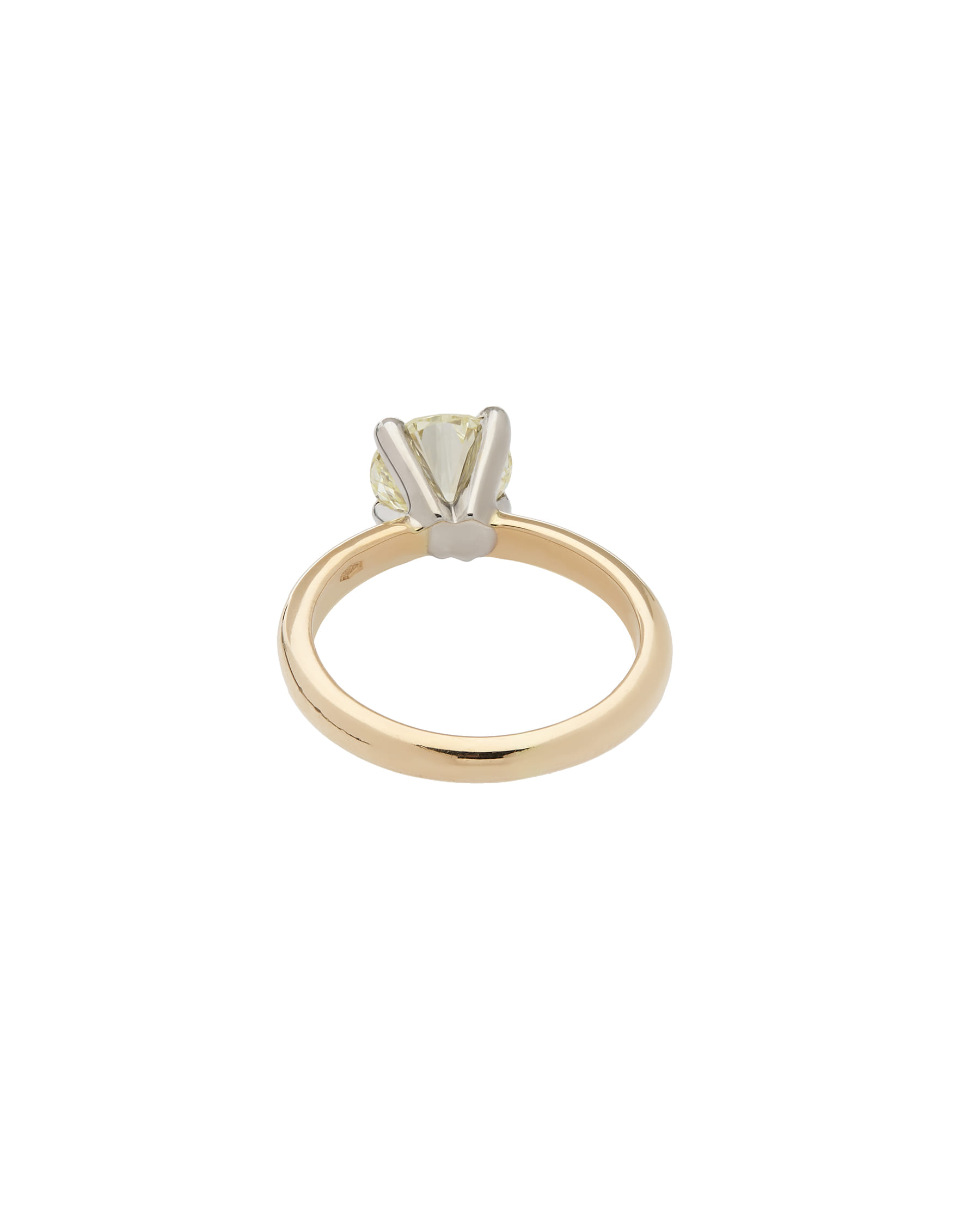 Anello solitario in oro rosa e bianco con diamante 1,70 ct-3