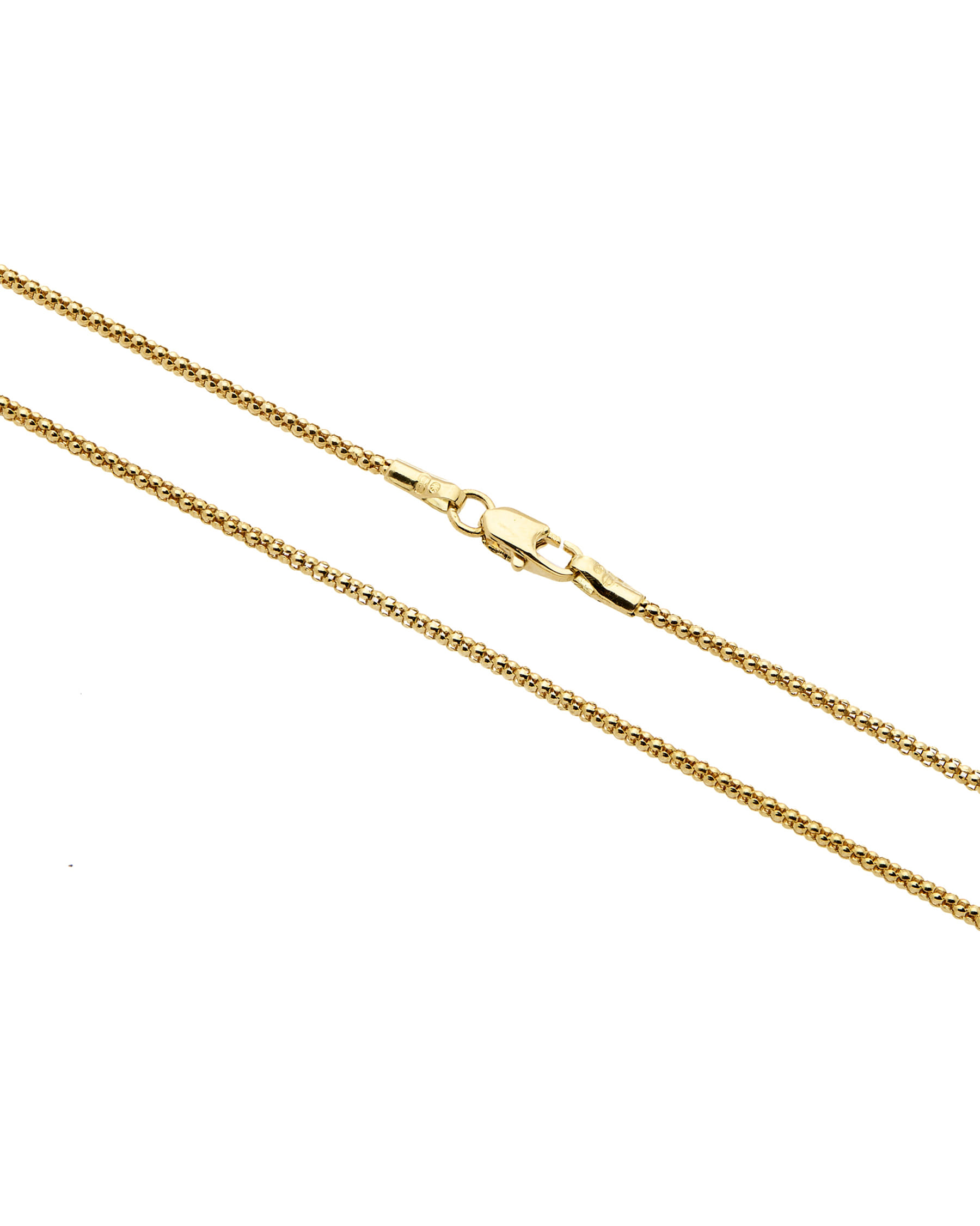 Catenina maglia popcorn in oro giallo-2