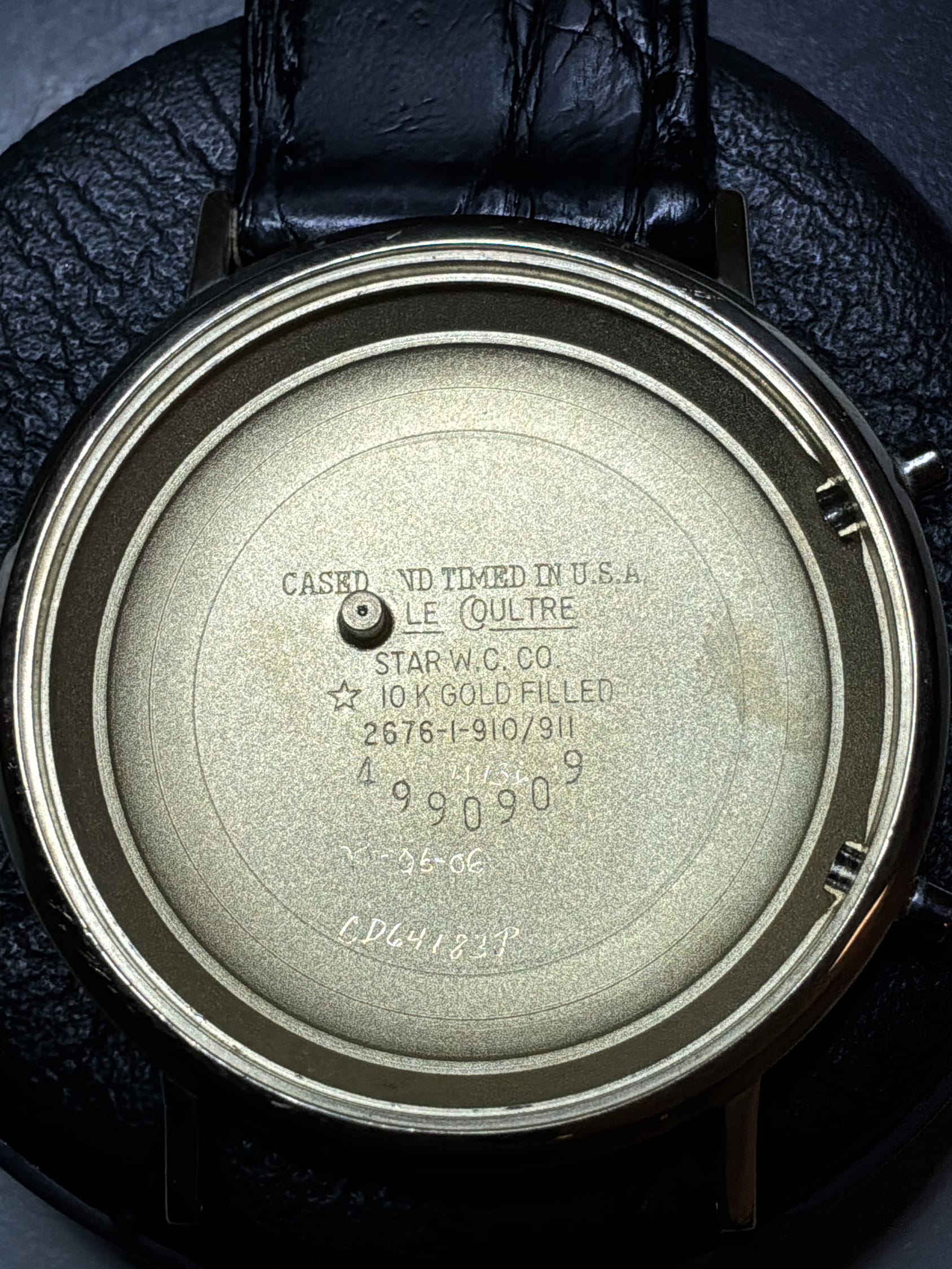 Lecoultre memovox date calibre k911 case 10k gold filled-8