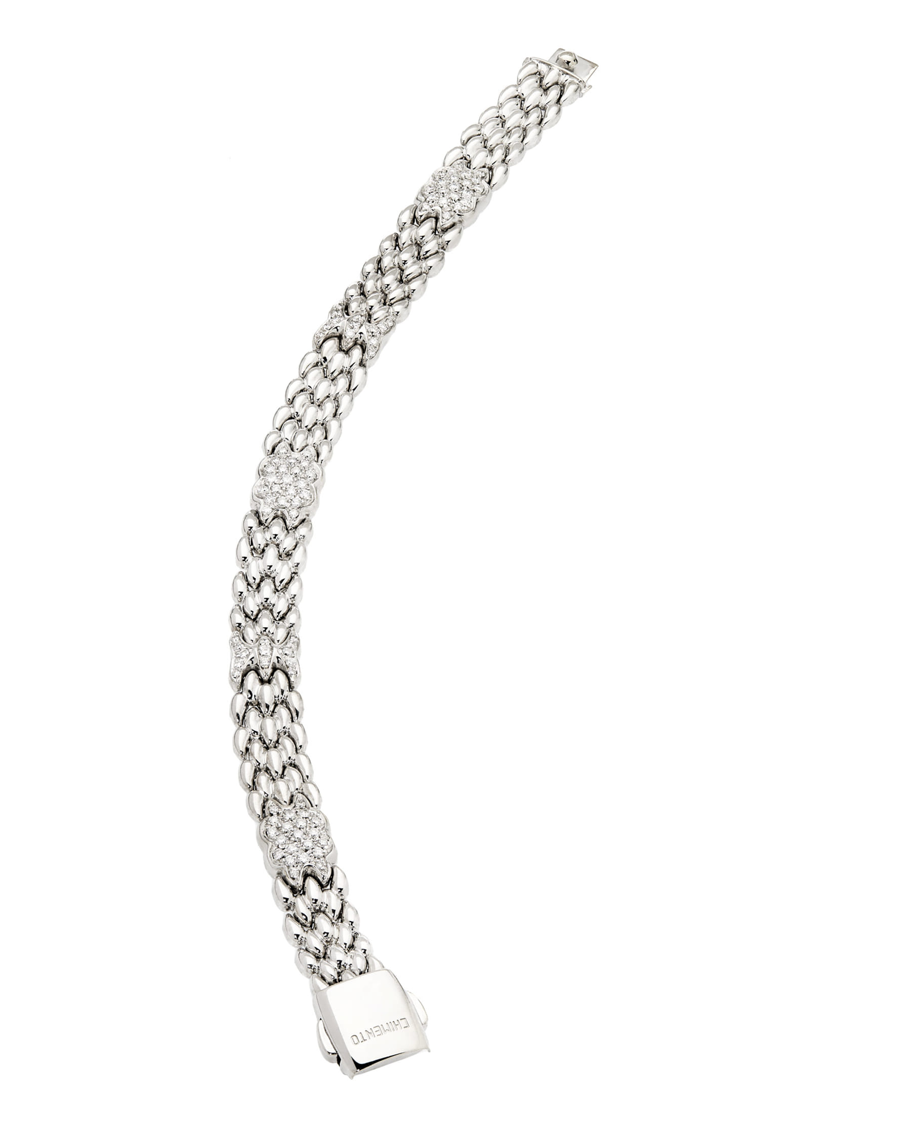 Bracciale chimento in oro bianco con diamanti-2