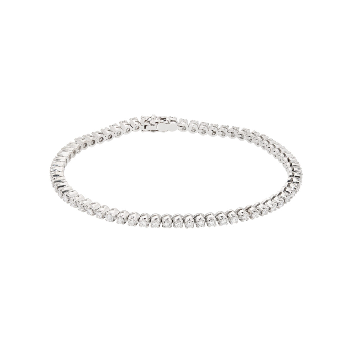 Bracciale tennis in oro bianco con diamanti 2,52 ct-1