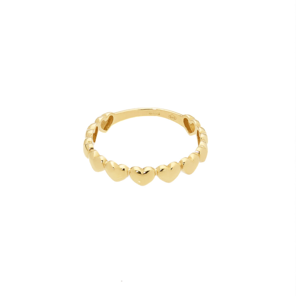 Anello cuoricini in oro giallo 9kt-1