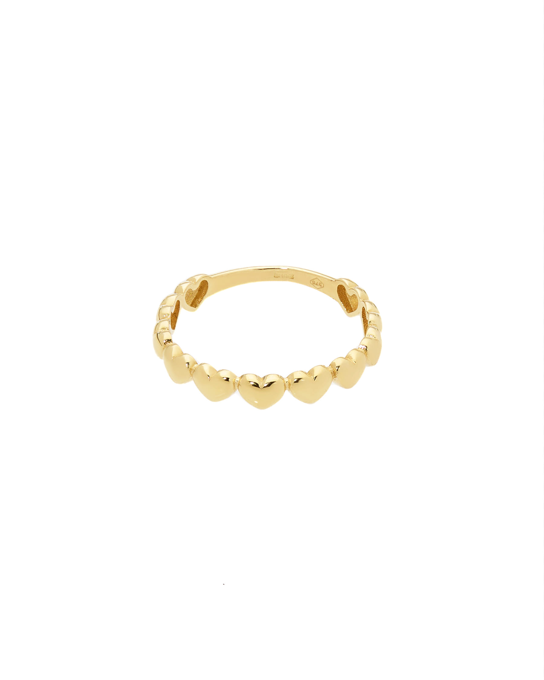 Anello cuoricini in oro giallo 9kt-1