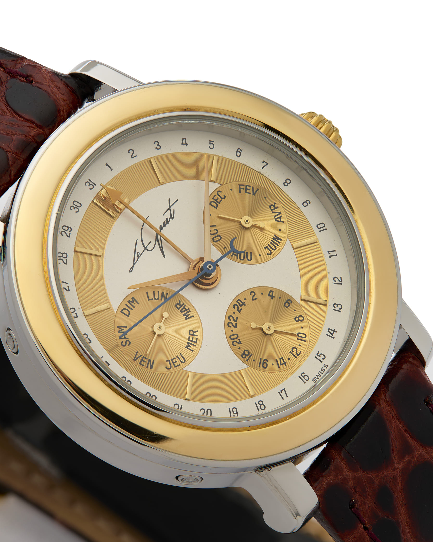 Le guet du temps steel gold automatic gmt ref 2630-2