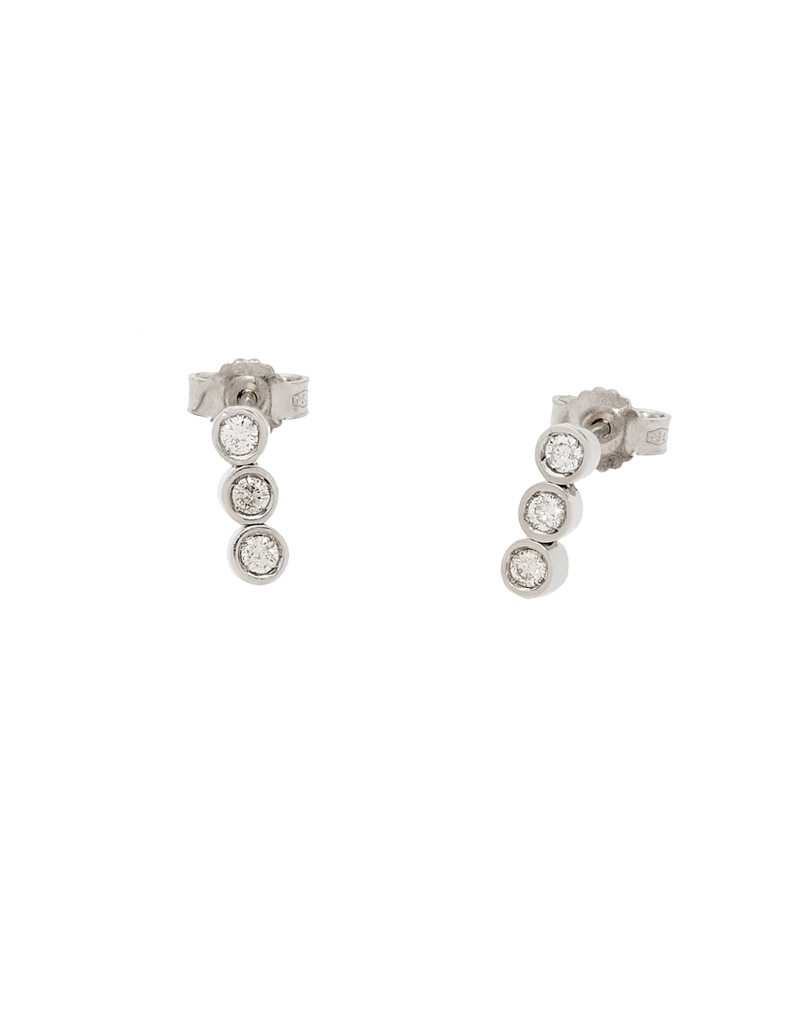 Orecchini trilogy in oro bianco con diamanti-1