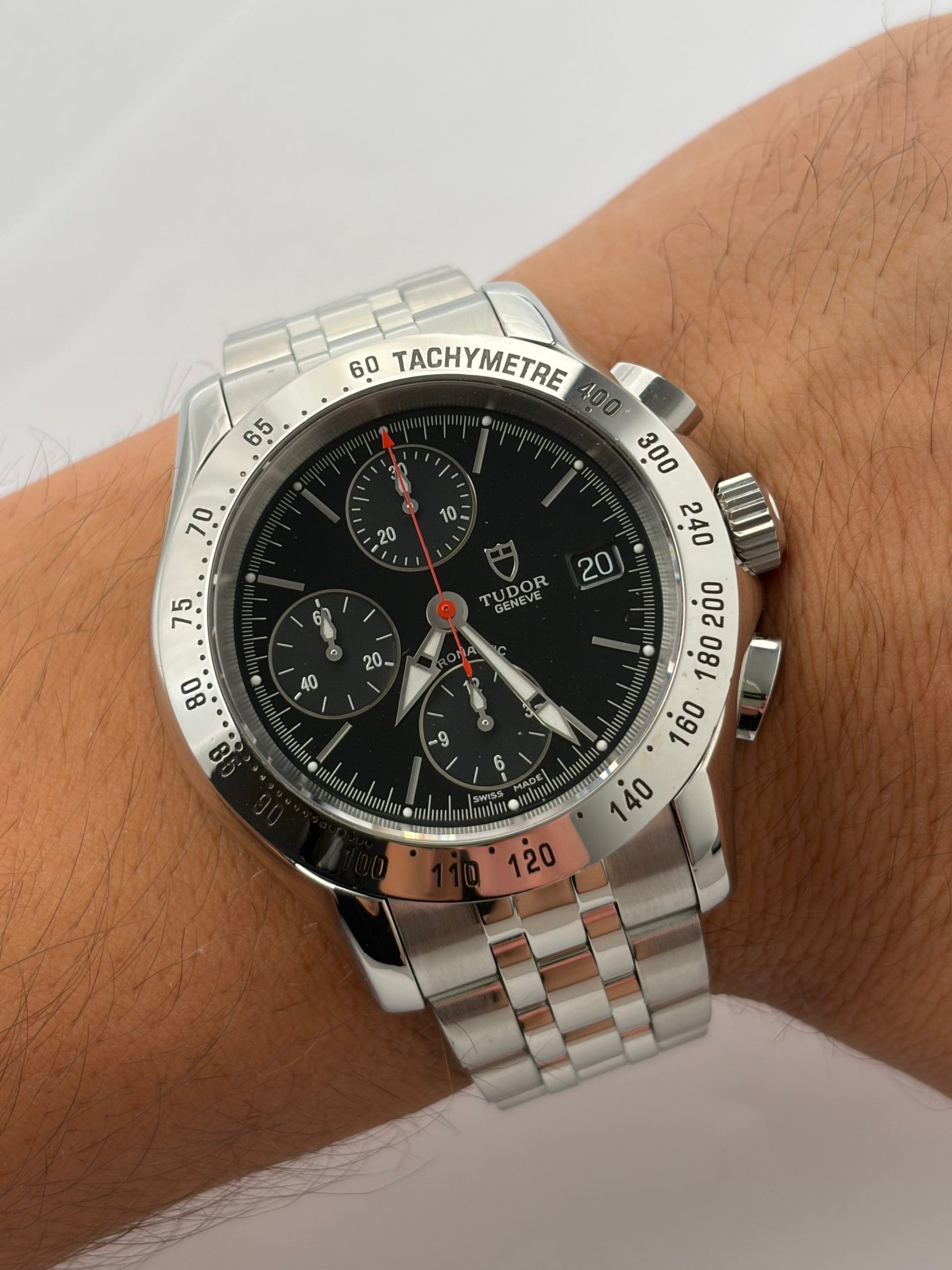Tudor chronautic chronograph black dial ref. 79380 full set-9