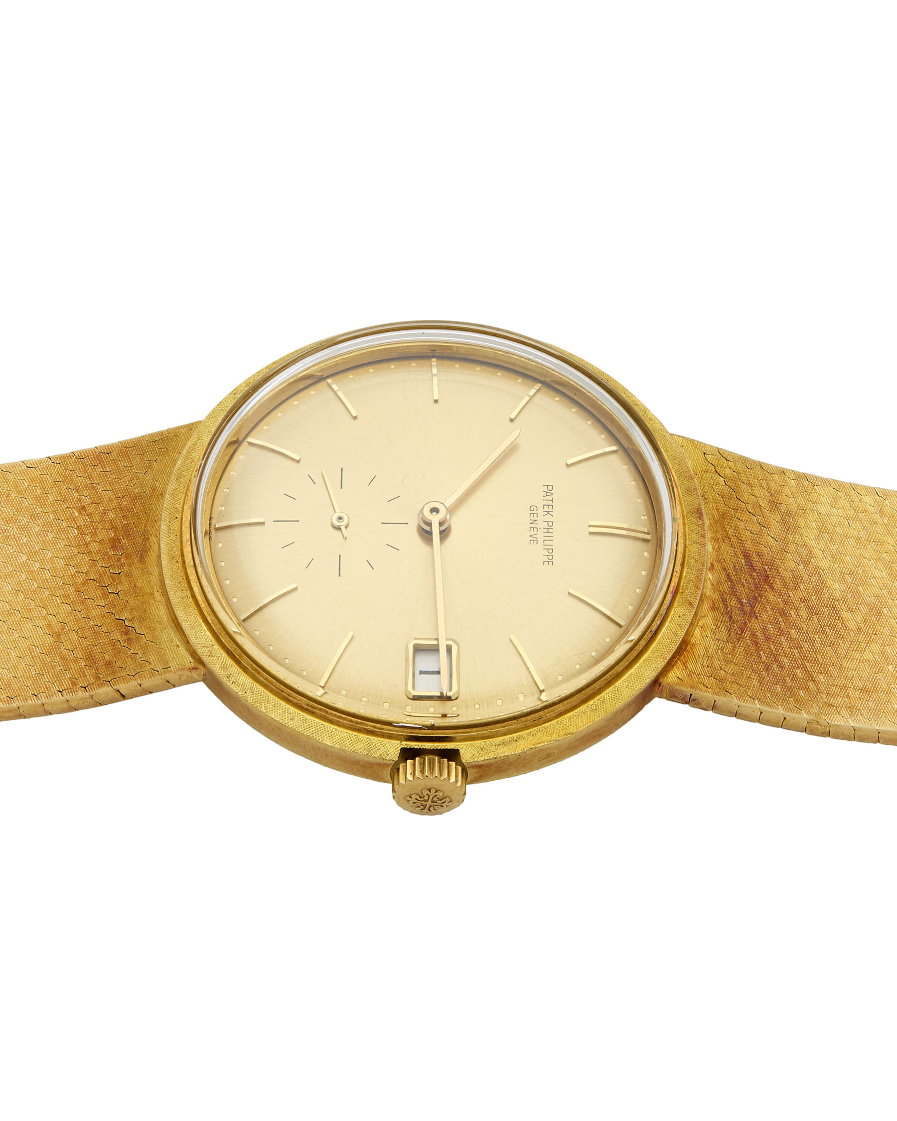 Patek philippe calatrava automatic date 3445/6 18k gold 35mm-4