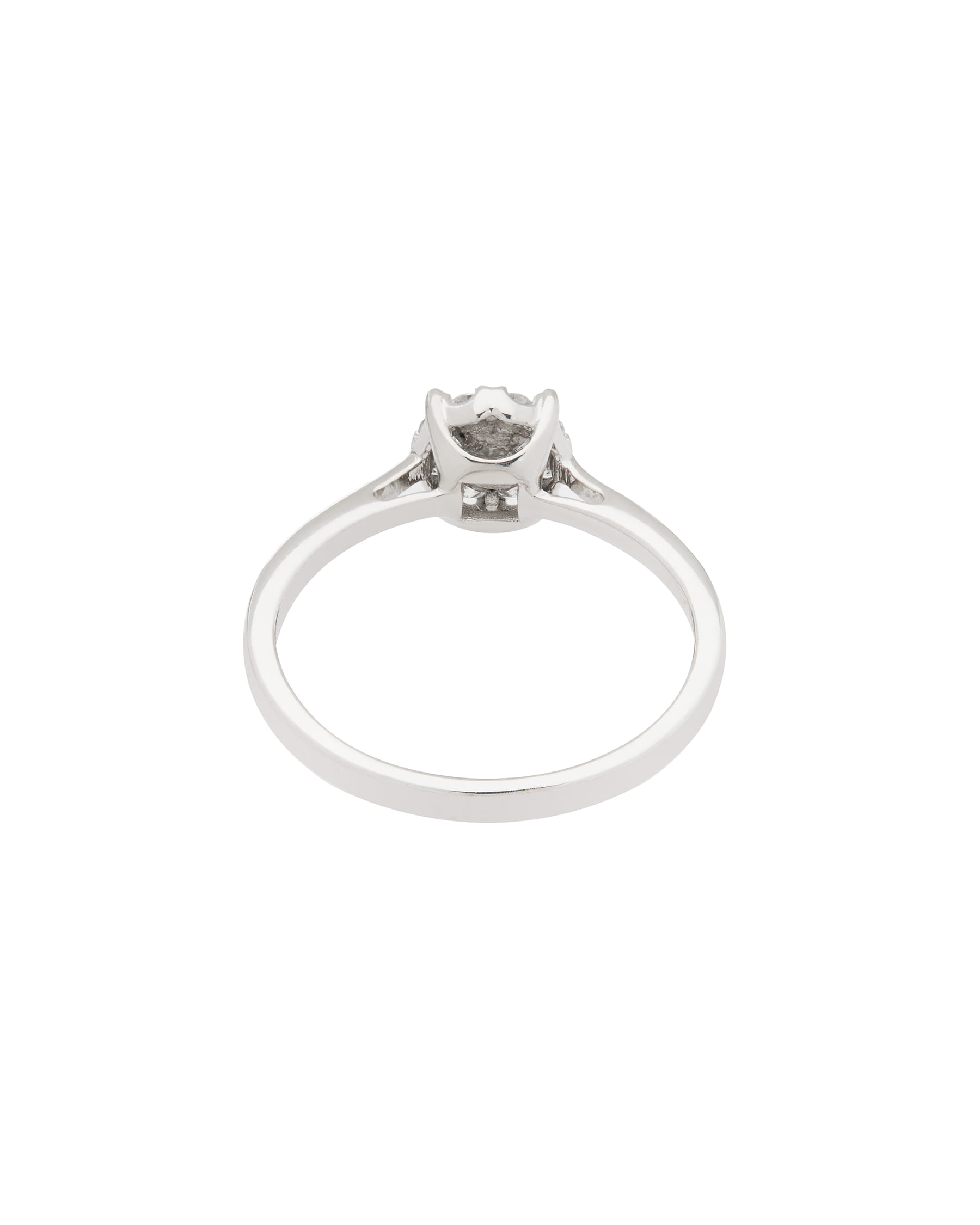 Anello magic fiore in oro bianco 18kt con diamanti-3