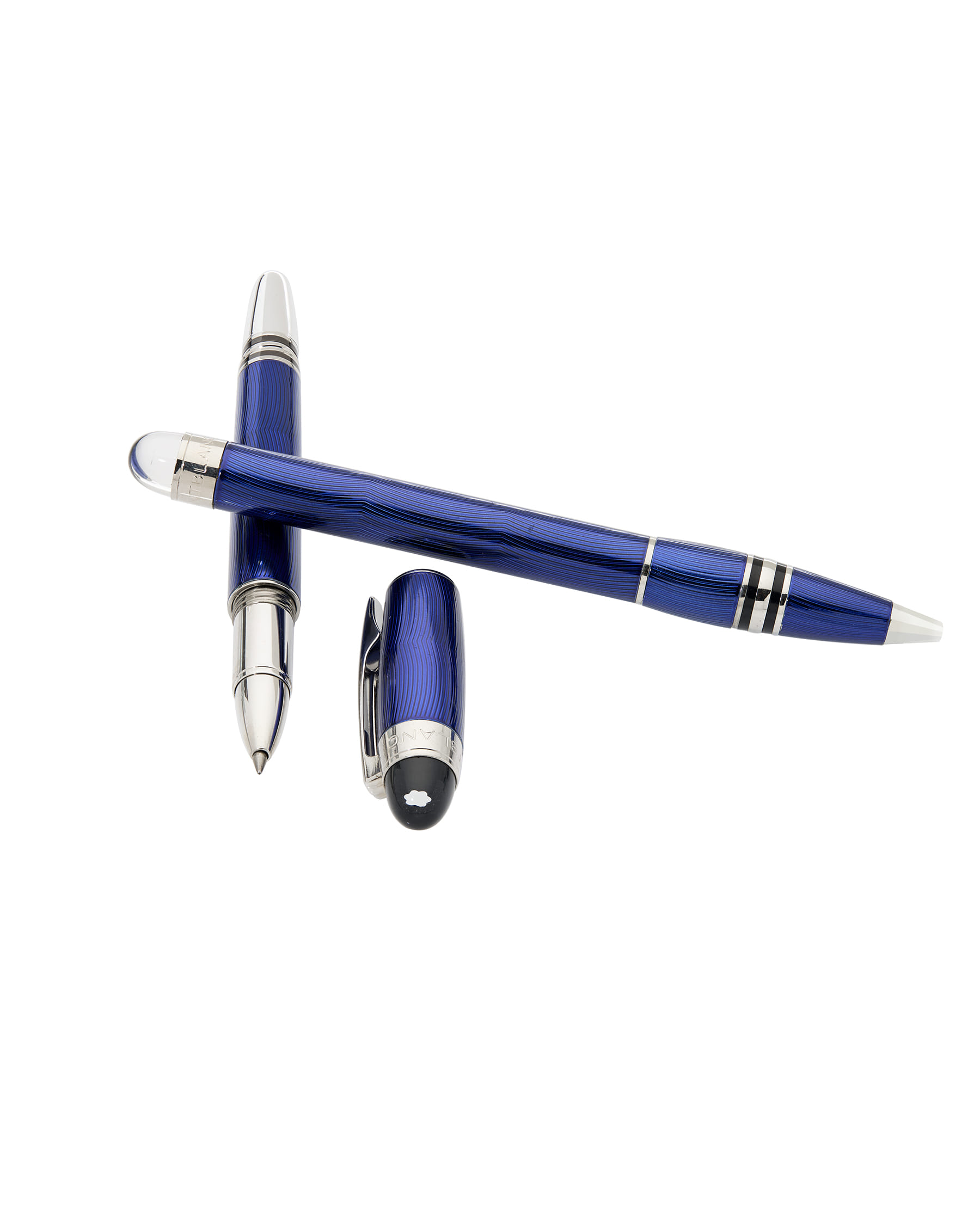 Coppia di penne a sfera montblanc starwalker cool blu-2