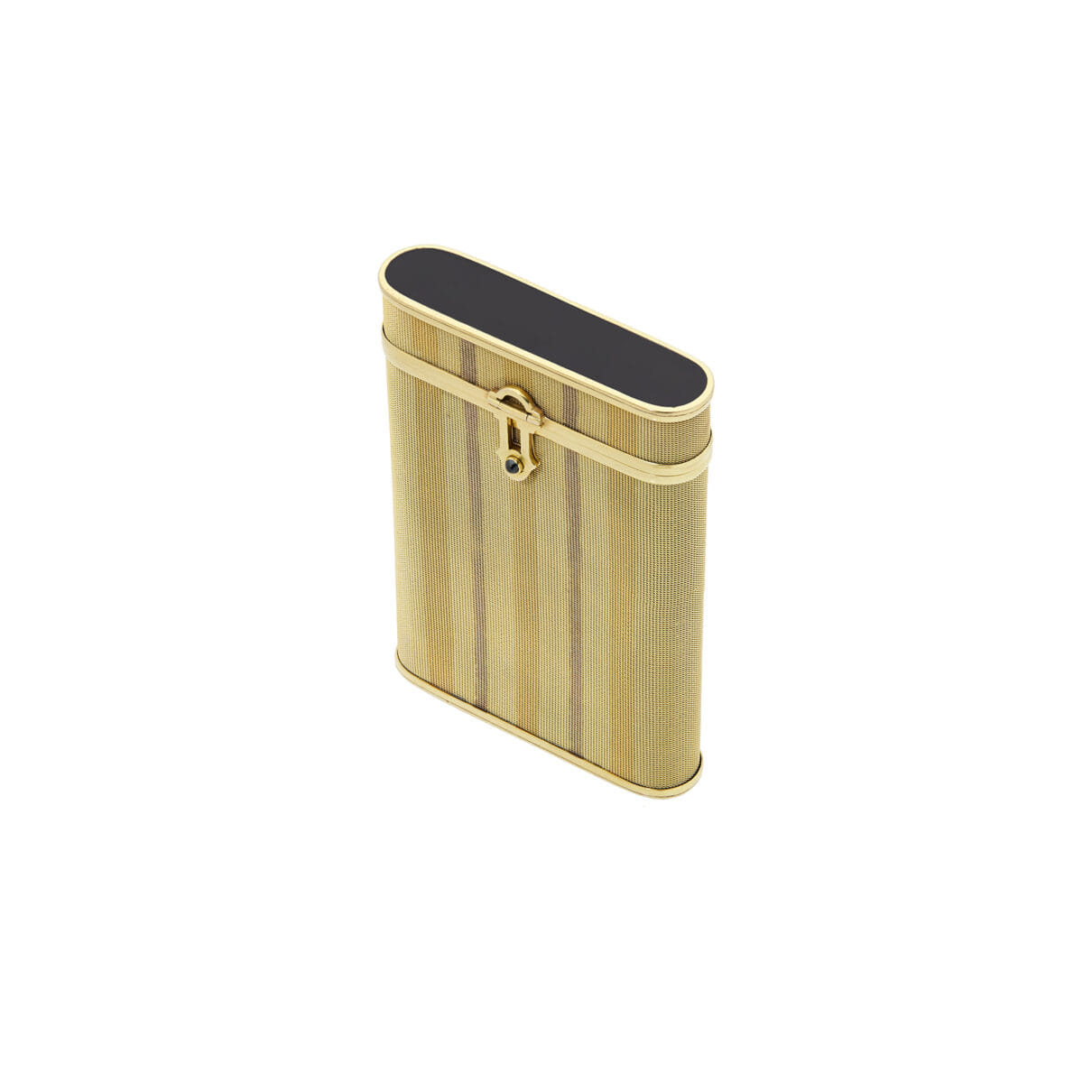 Portasigarette cohen & charles in oro giallo 9kt con zaffiro cabochon e onice-1