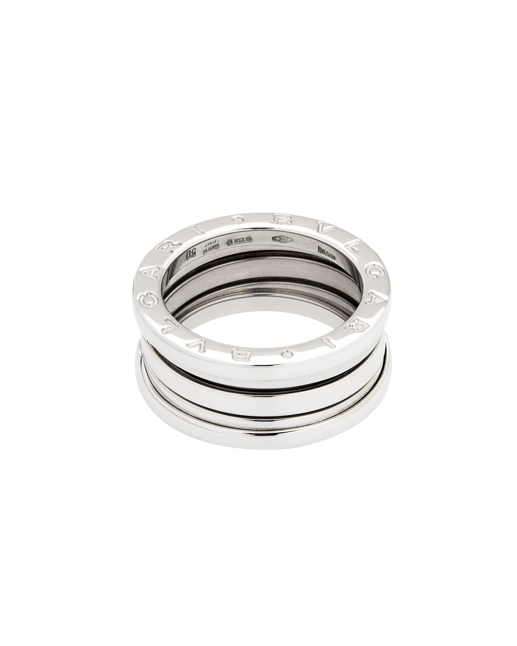Anello bulgari bzero1 3 fasce in oro bianco-2
