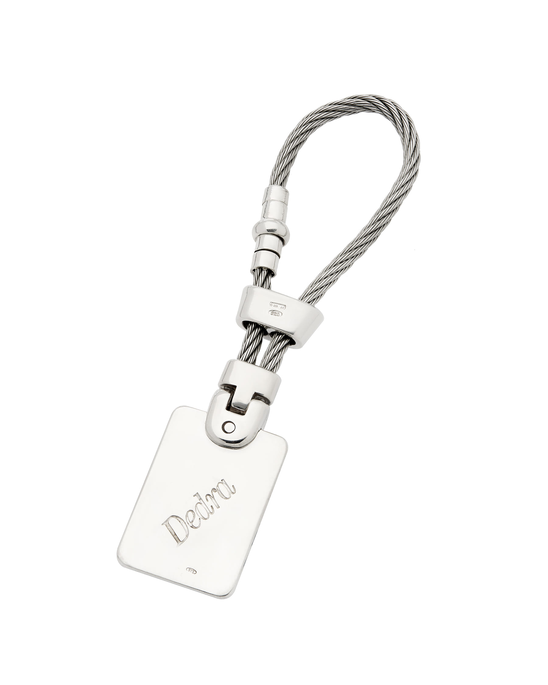 Portachiave lancia dedra in argento-2