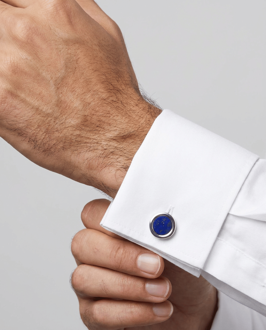 Gemelli in oro bianco con lapis-3