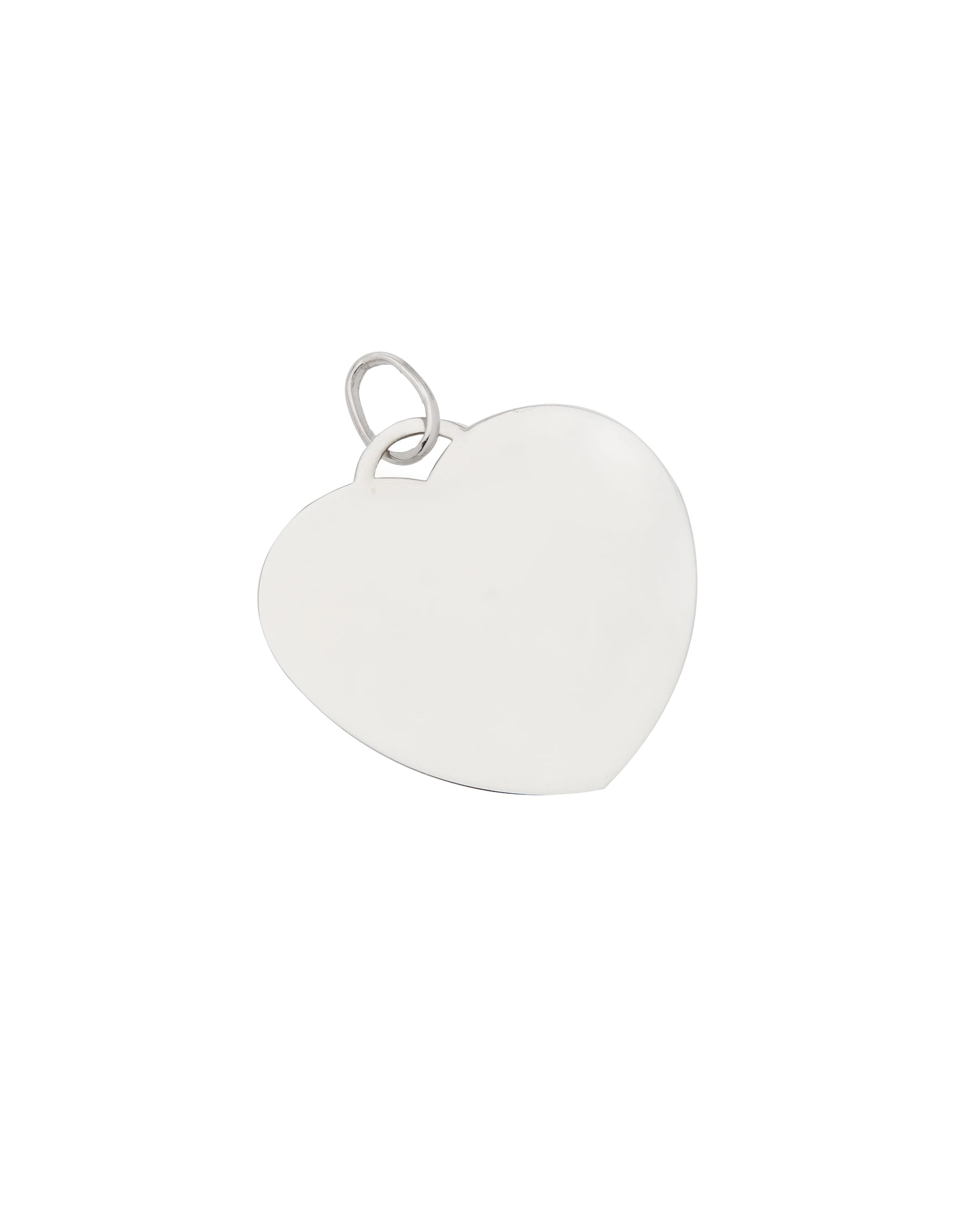 Ciondolo cuore in oro bianco con diamante-2