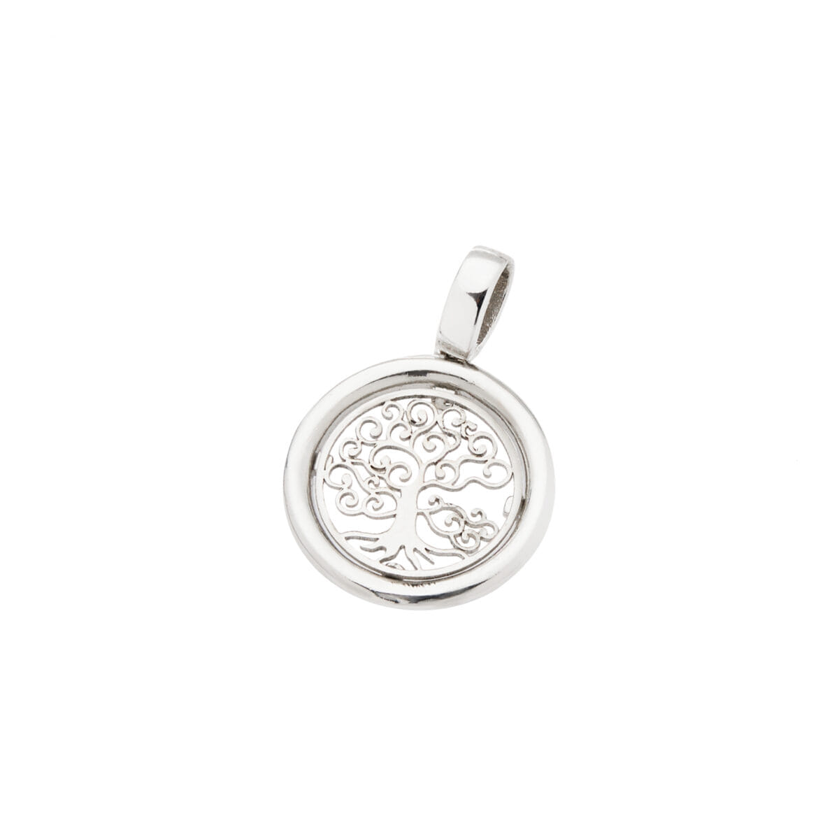 Ciondolo albero della vita in oro bianco-1