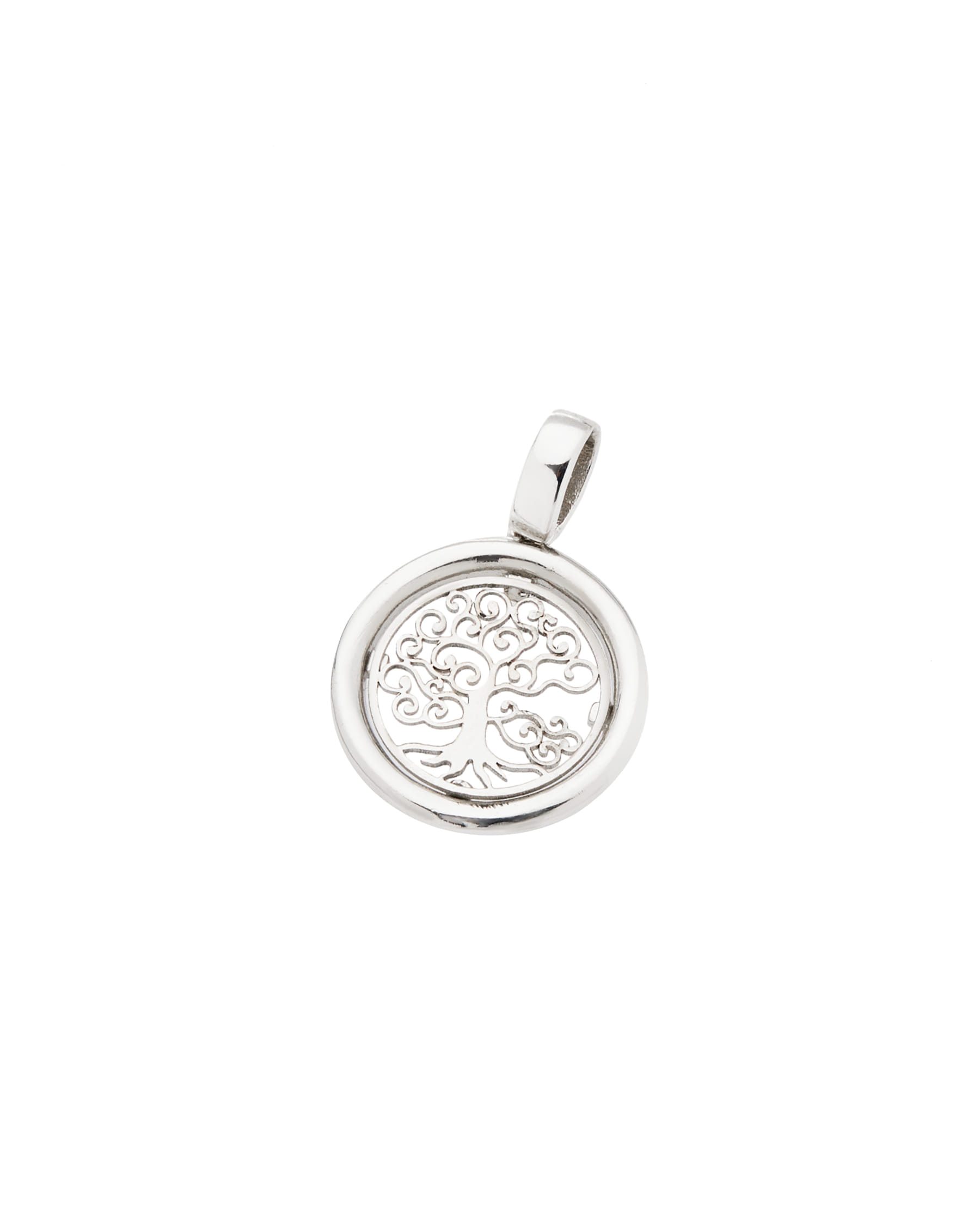 Ciondolo albero della vita in oro bianco-1