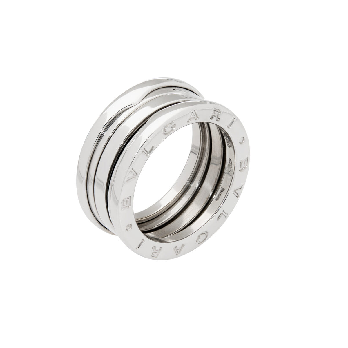 Anello bulgari bzero1 3 fasce in oro bianco-1