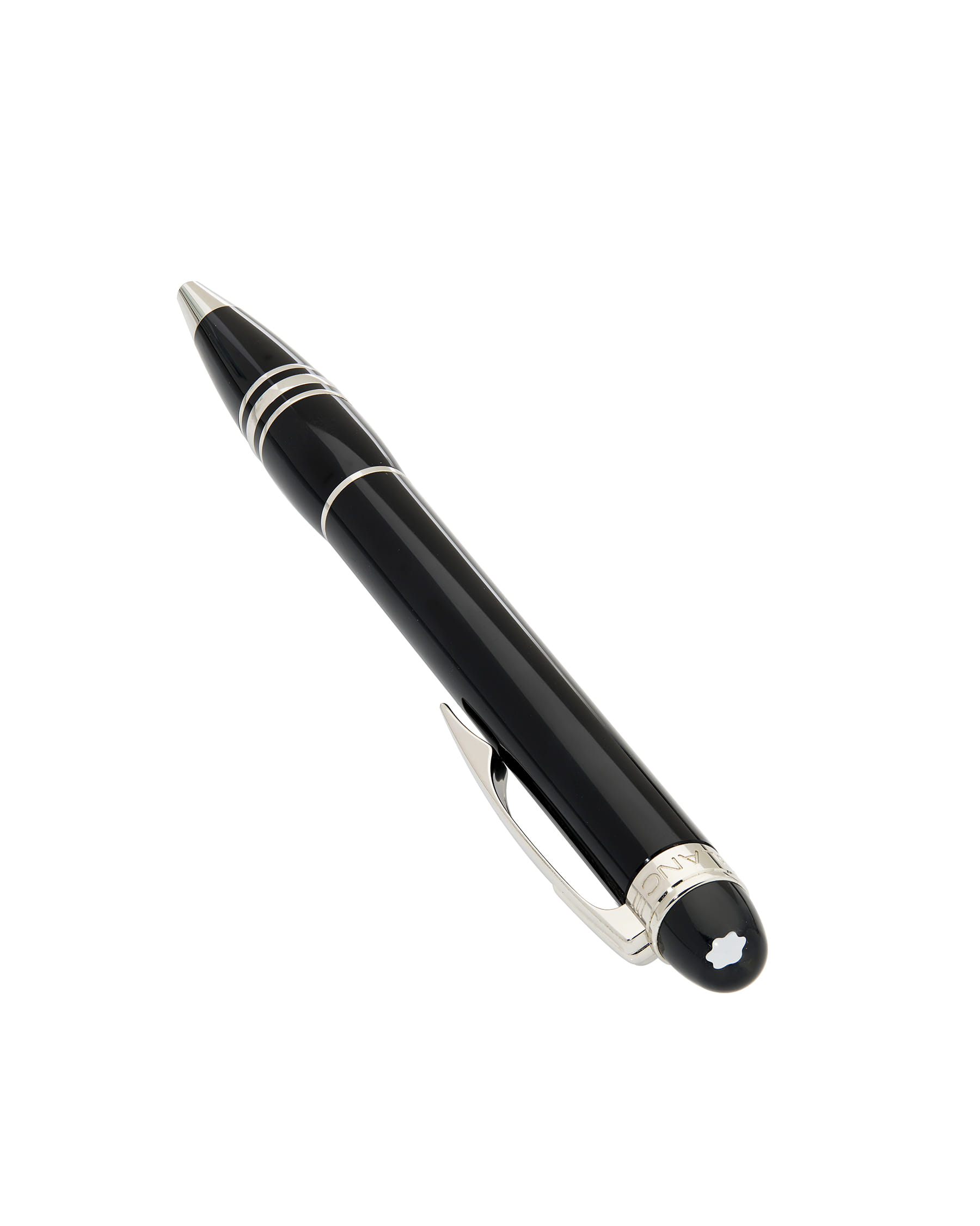 Penna a sfera montblanc starwalker in resina con tintura in platino-2