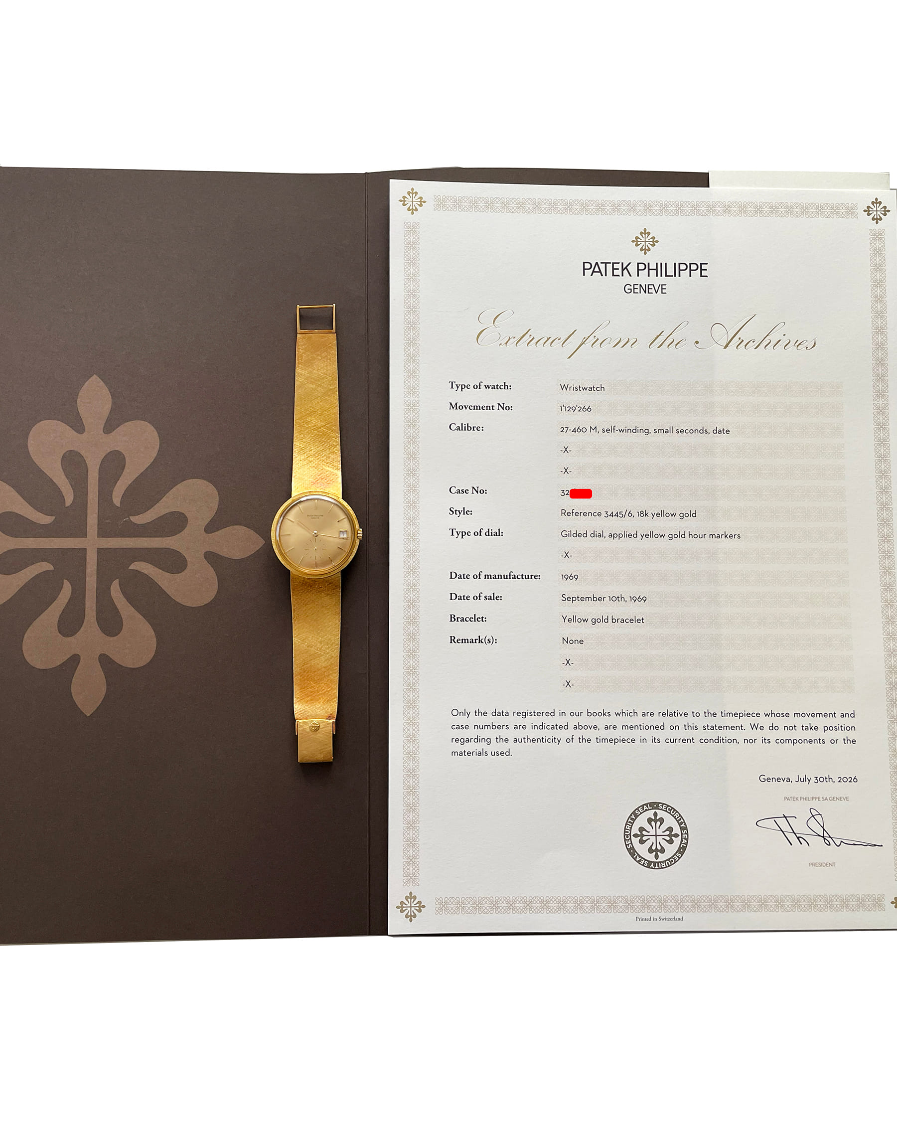 Patek philippe calatrava automatic date 3445/6 18k gold 35mm-8